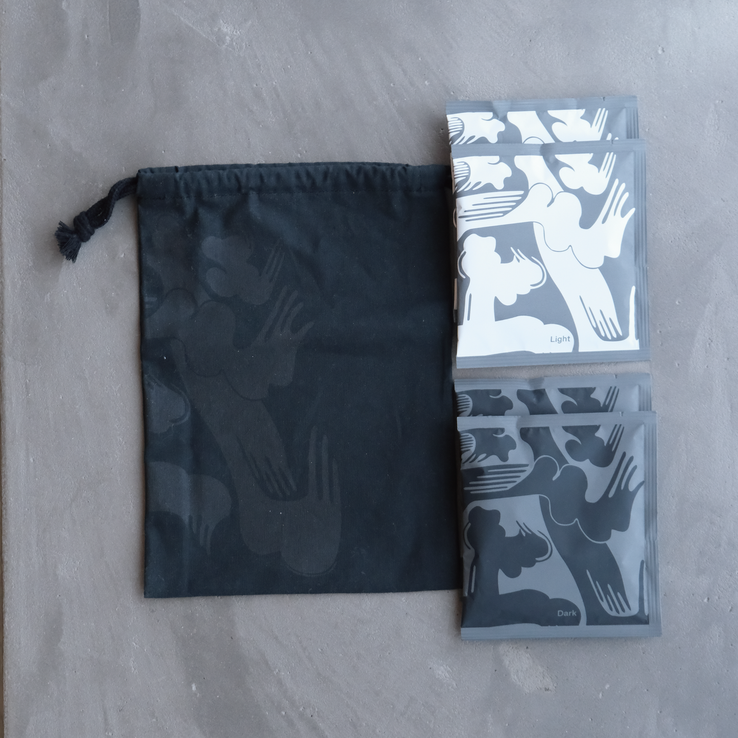 Drip bag x drawstring bag gift set